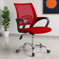 Chaise de Bureau Ergonomique en Maille Respirante avec Soutien Lombaire Rouge