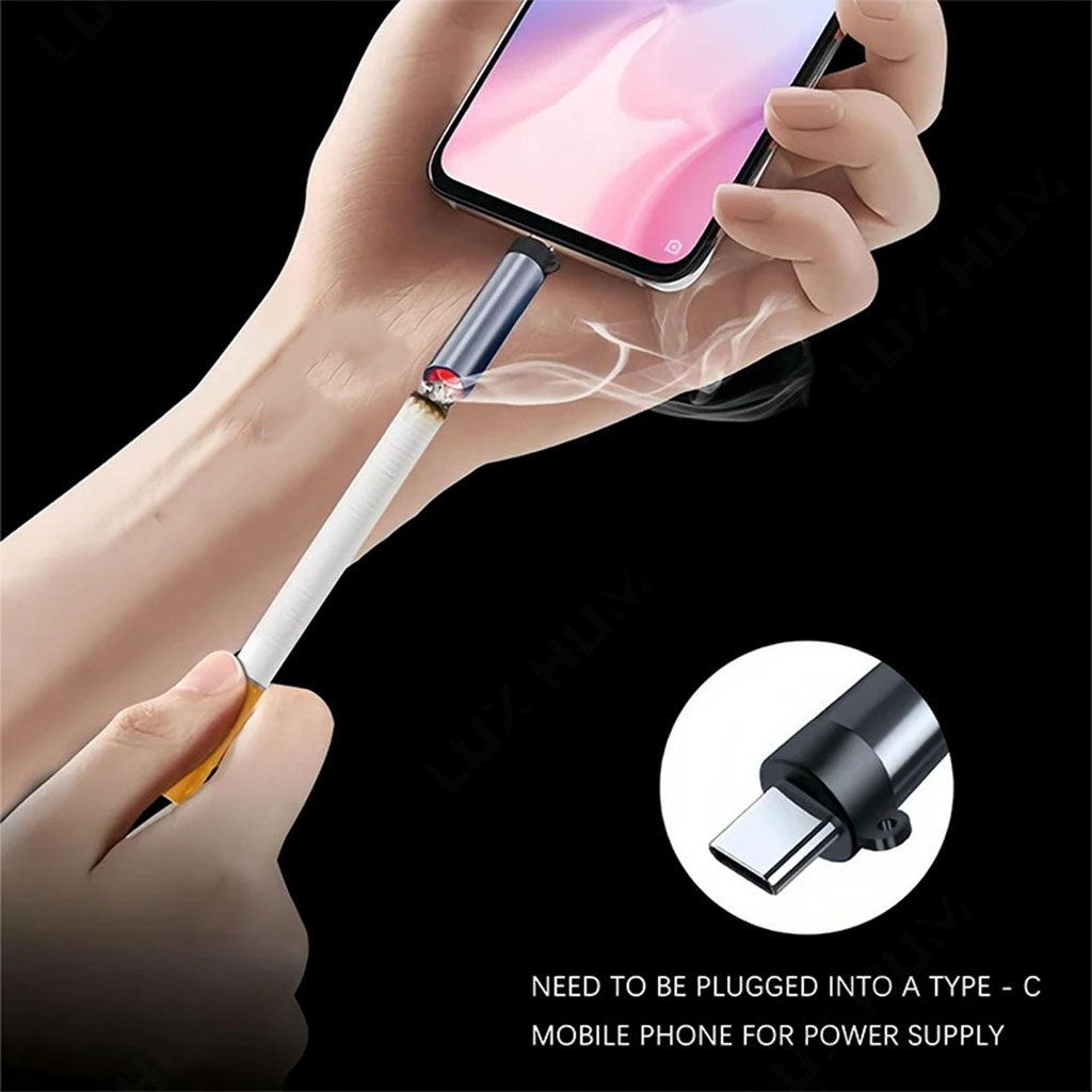 Briquet Électronique USB-C : Allumage Intelligent par Souffle