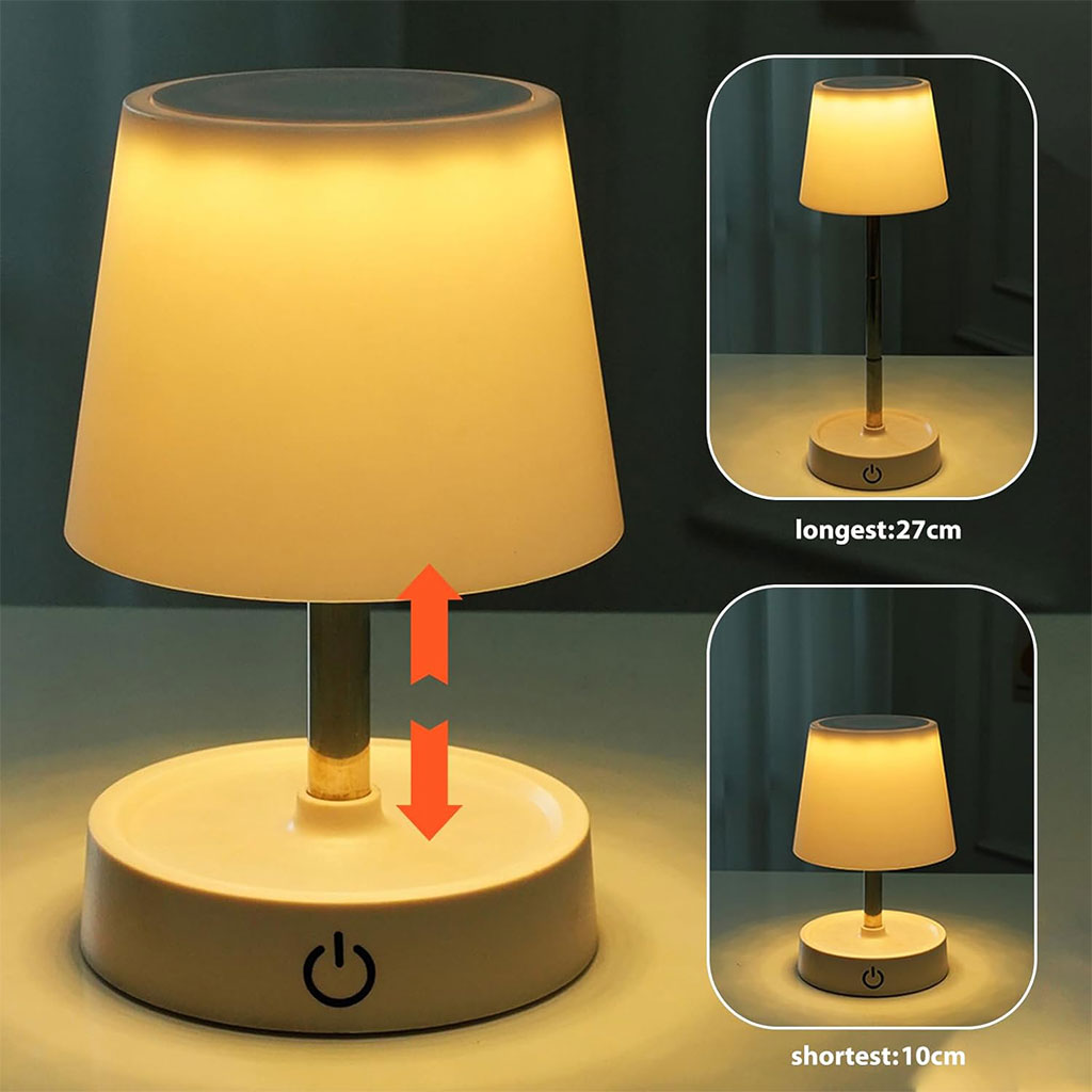 Lampe de Table Télescopique LED : Design Ajustable et Tactile