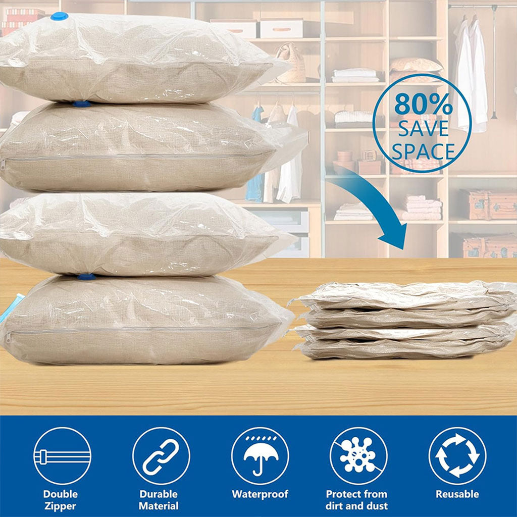 Pack de 5 Sacs de Rangement Sous Vide – Gain de Place Jusqu’à 80%