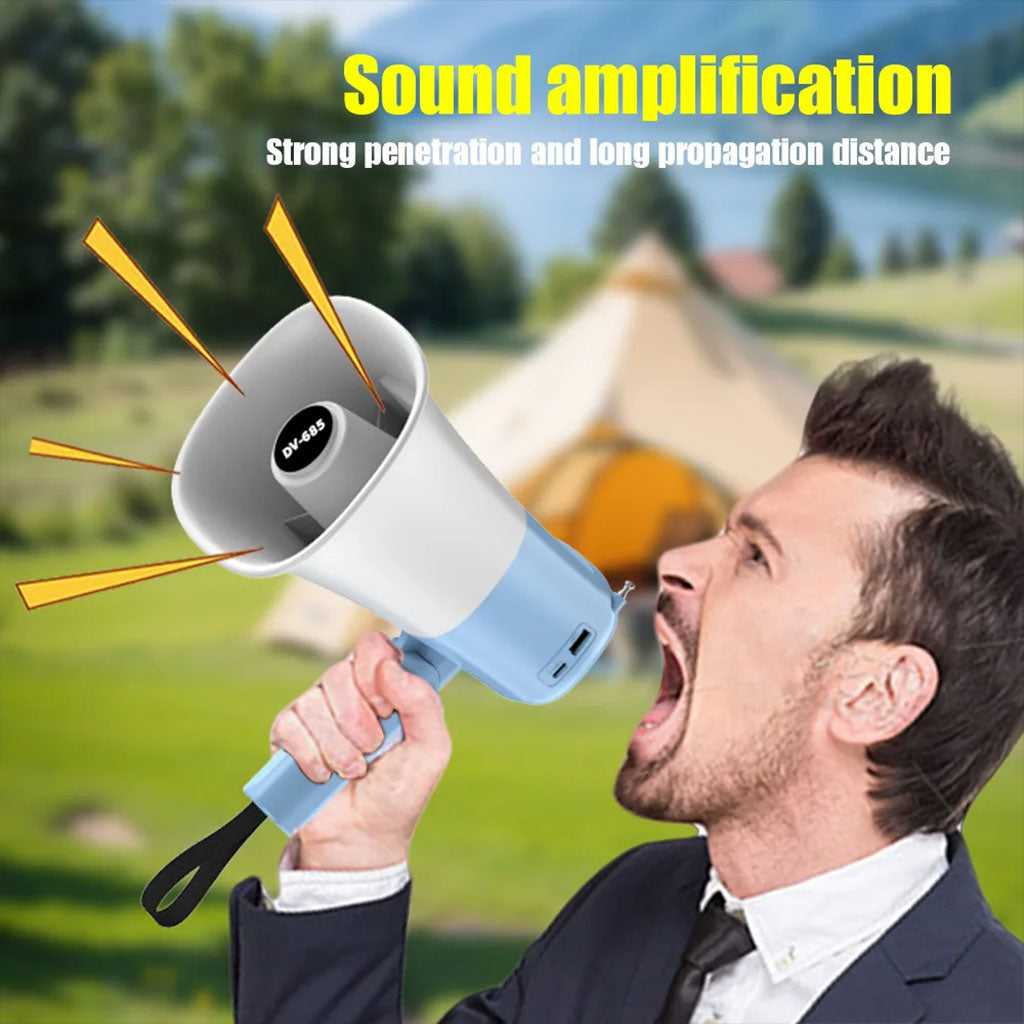 Mégaphone Solaire Multifonction 8W – Bluetooth 5.3 et Lumière Intégrée