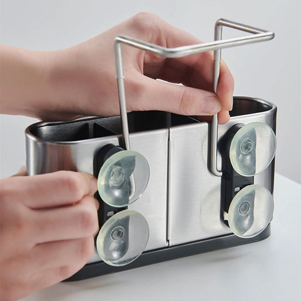 Porte Éponge Évier avec Ventilation et Fixation Antidérapante