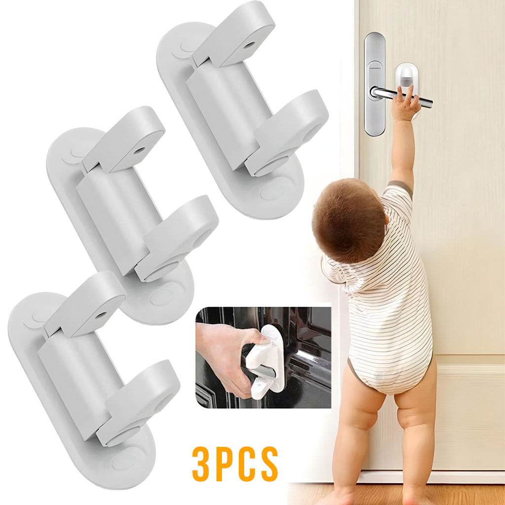 Lot de 3 Verrous de Sécurité pour Poignées de Portes et Fenêtres