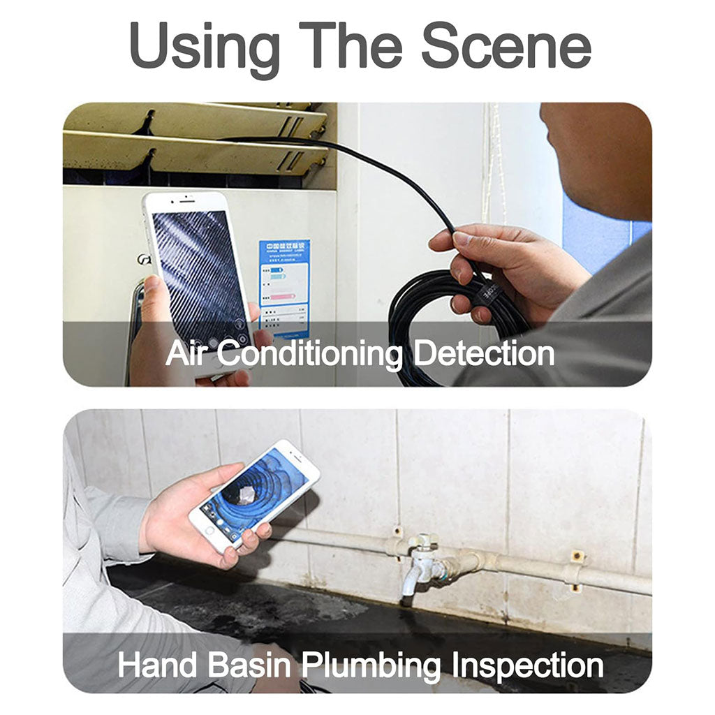 Caméra Endoscopique WiFi HD – Inspection Sans Fil Étanche