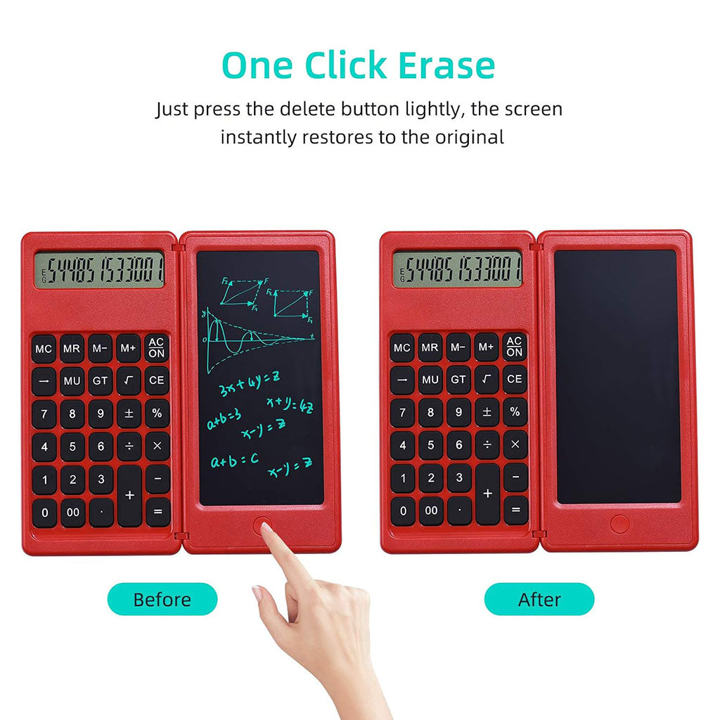 Calculatrice Intelligente 2-en-1 avec Ardoise Numérique LCD