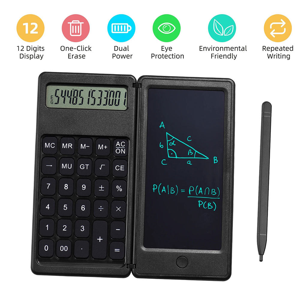 Calculatrice Intelligente 2-en-1 avec Ardoise Numérique LCD