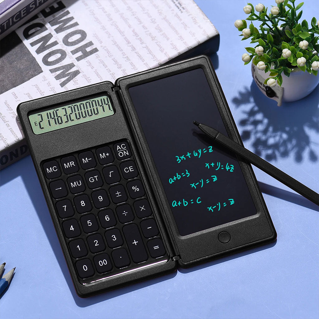 Calculatrice Intelligente 2-en-1 avec Ardoise Numérique LCD