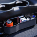Organisateur de Siège Auto avec Charge Multi-Ports 5 en 1  & Charge Sans Fil – Design Carbone