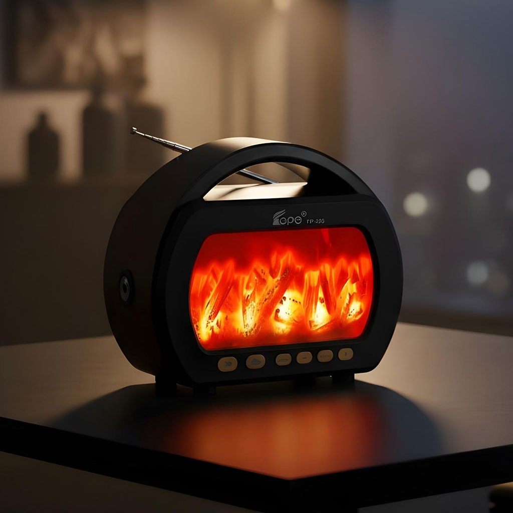 Haut-Parleur FP-535 Effet Flamme – Enceinte Bluetooth & Lumière Décorative