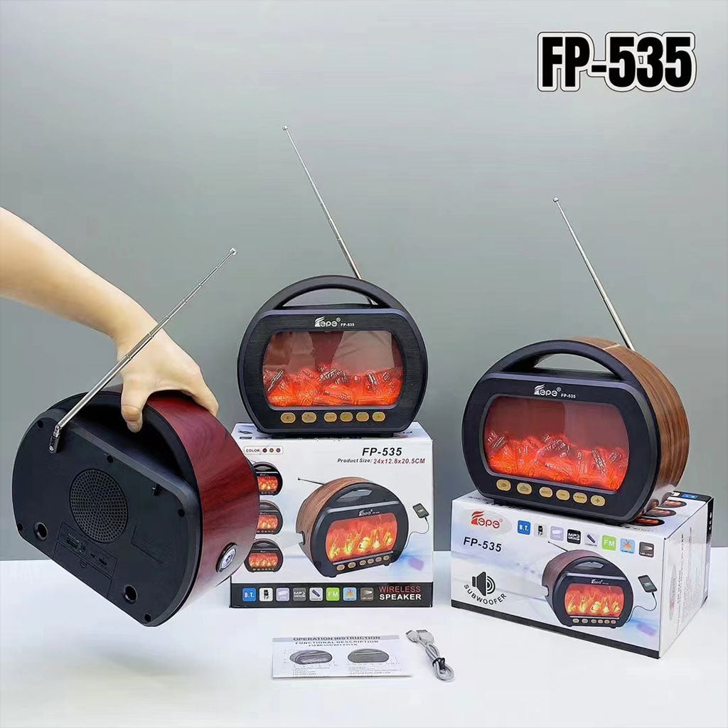 Haut-Parleur FP-535 Effet Flamme – Enceinte Bluetooth & Lumière Décorative