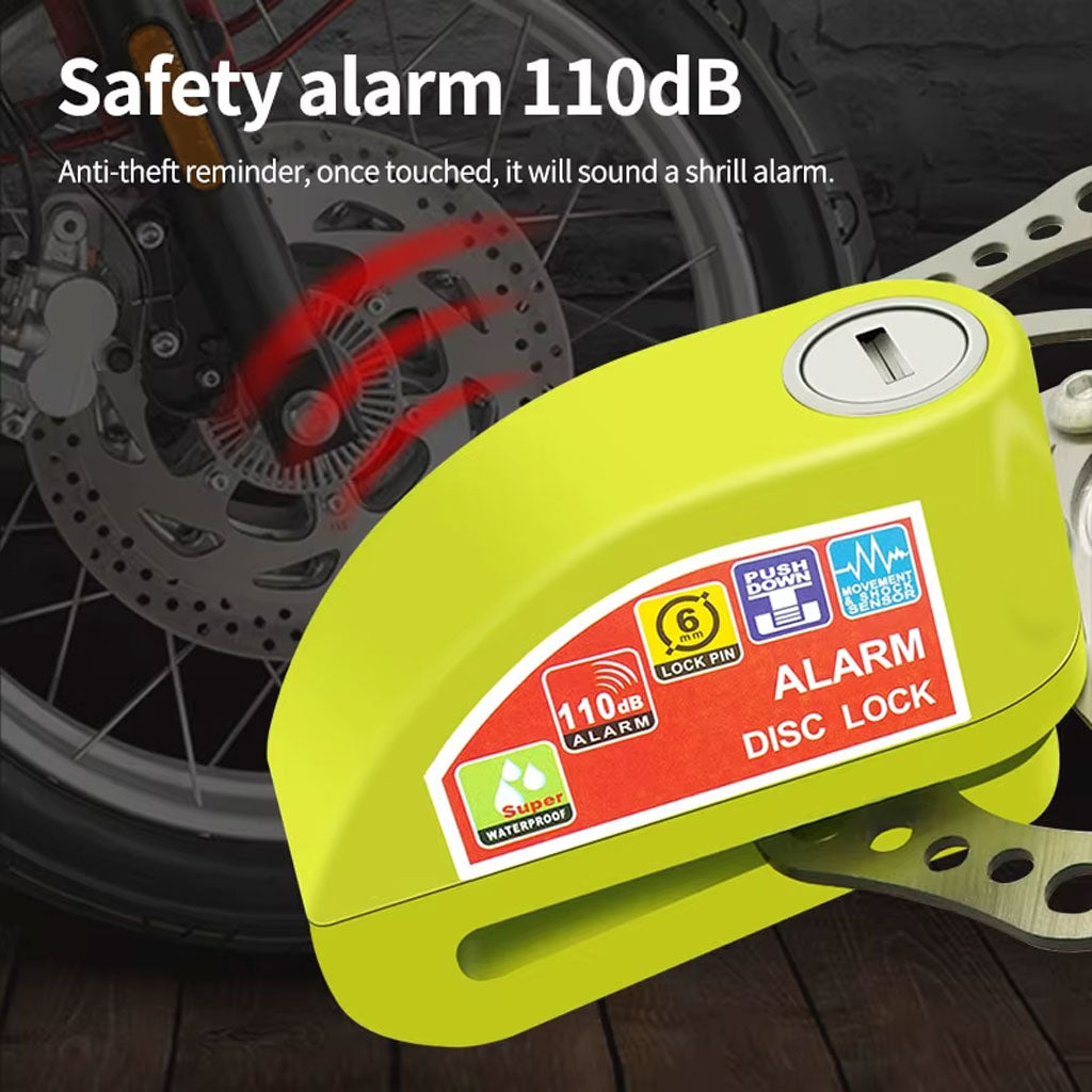 Verrou de Disque avec Alarme pour Moto et Vélo : Sécurité Renforcée et Dissuasion Maximale