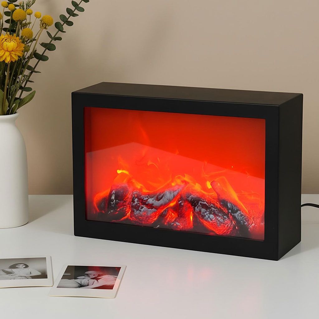 Cheminée LED Décorative Effet Flamme Réaliste – Ambiance Chaleureuse Sans Chaleur