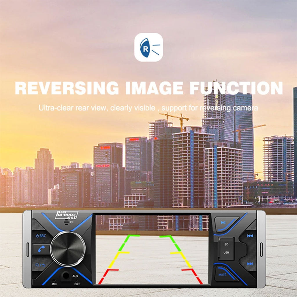 Autoradio 1-DIN Écran 4.3" – Éclairage RGB & Bluetooth