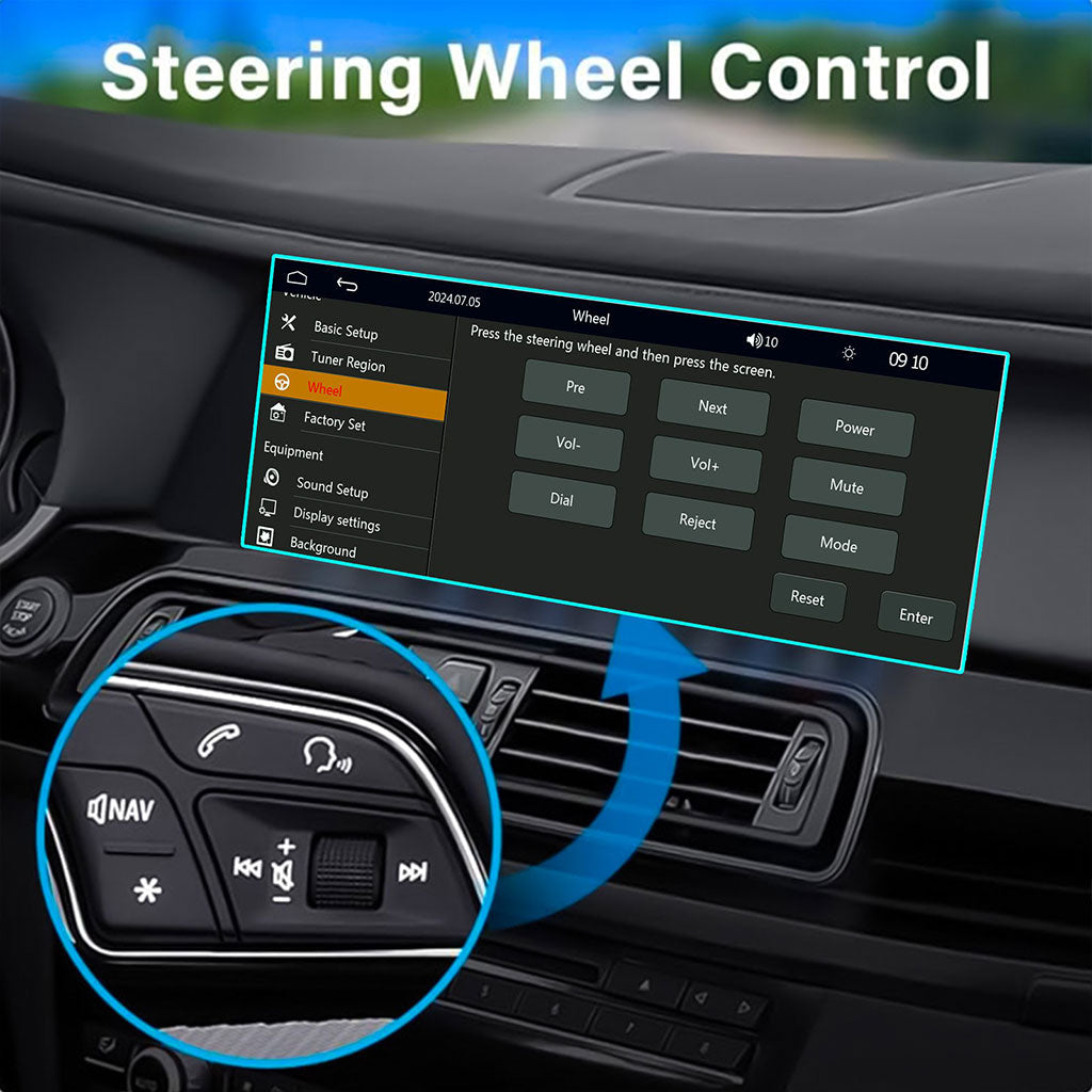 Écran Auto 6.86" – CarPlay, Android Auto & Bluetooth