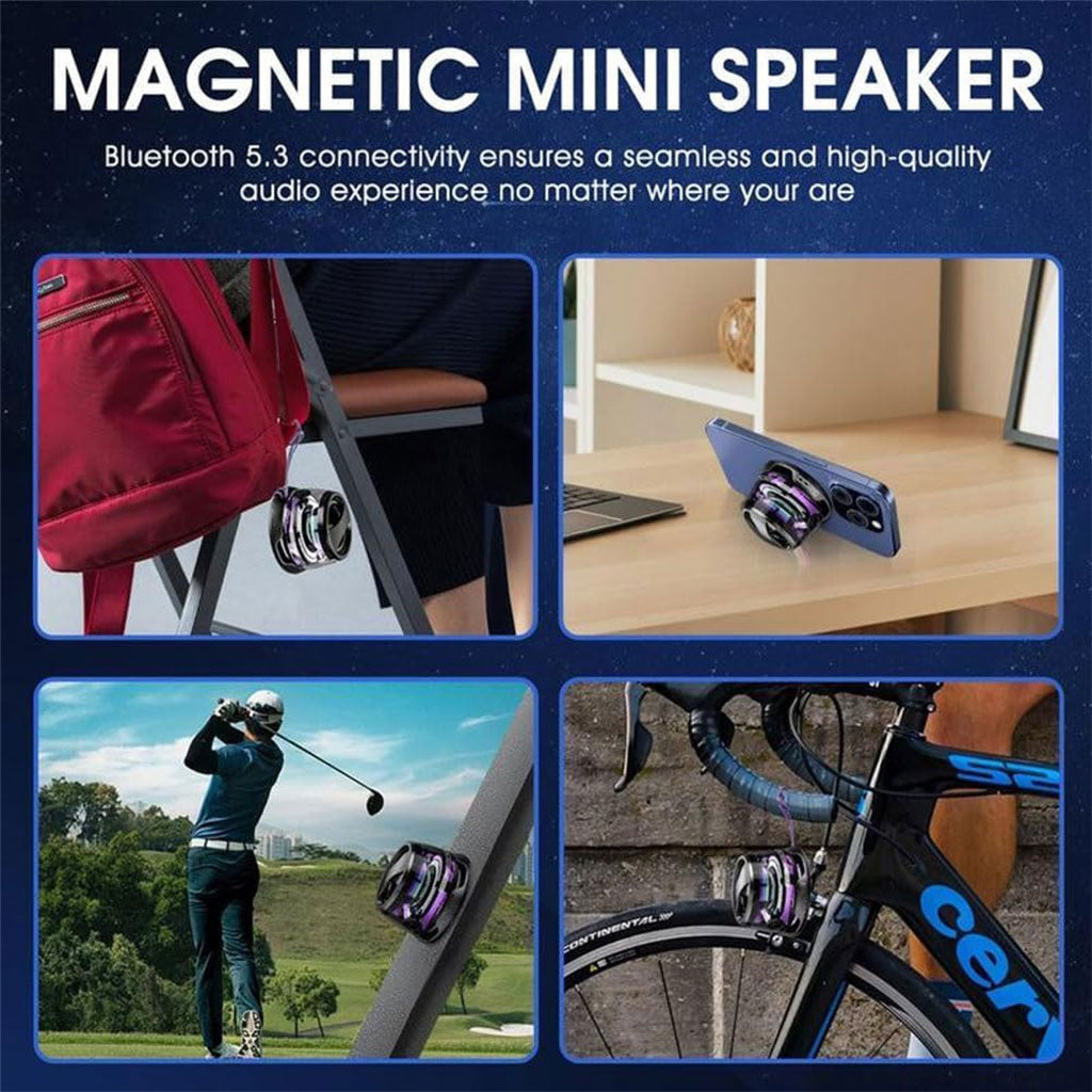 Mini Haut-parleur Bluetooth Magnétique RGB : Un Son Immersif et une Connectivité Ultra-Moderne