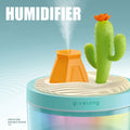 Mini Humidificateur USB Design Paysage Volcan et Cocotier LED Silencieux