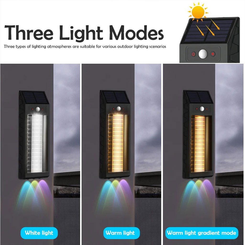 Applique Solaire Extérieure Intelligente – LED Détecteur de Mouvement