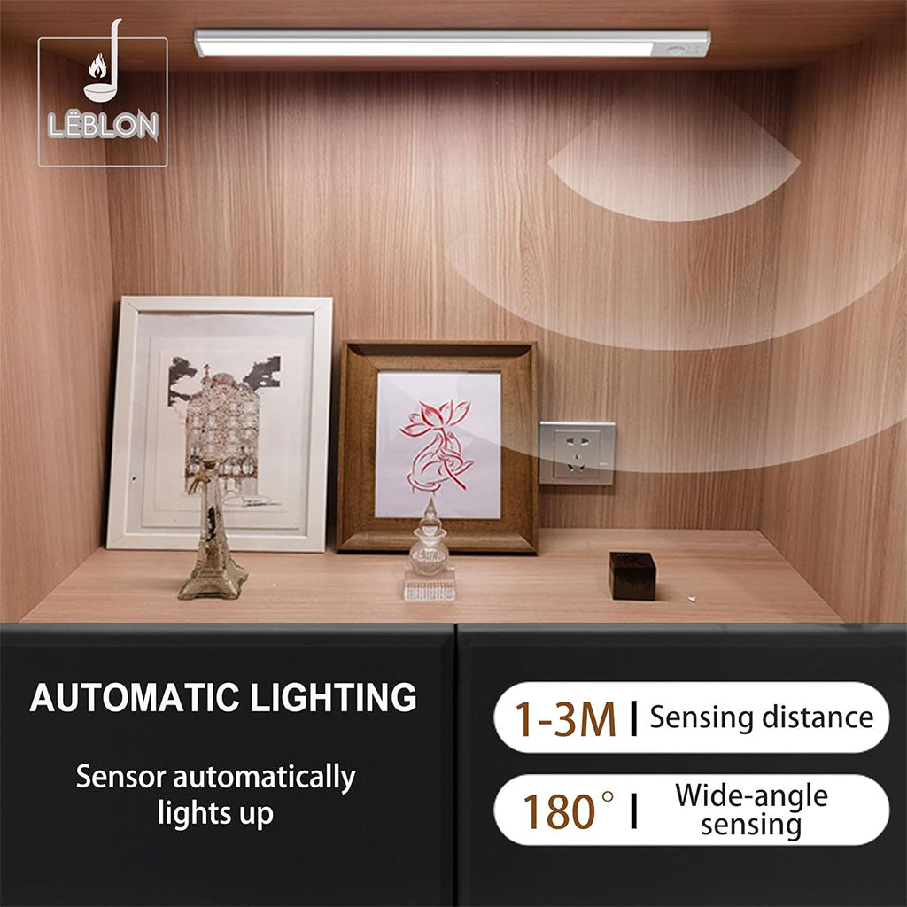 Lampe LED intelligente avec détecteur de mouvement – 3 couleurs, rechargeable USB-C et fixation magnétique