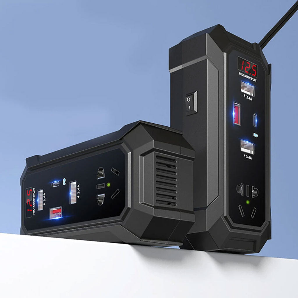 Convertisseur de Voiture 12V/24V vers 220V : Charge Rapide PD & QC3.0