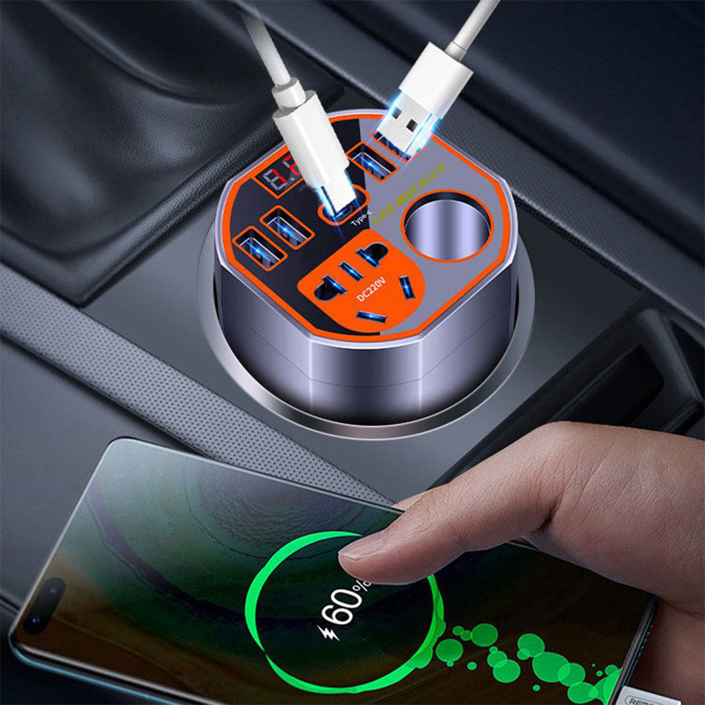 Onduleur de Voiture Haute Efficacité : 200W Compact & Puissant