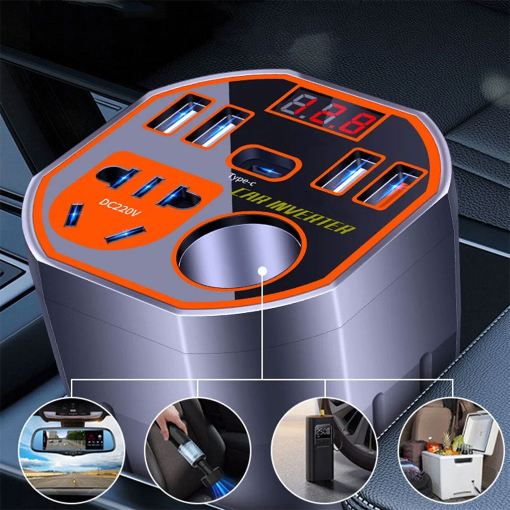 Onduleur de Voiture Haute Efficacité : 200W Compact & Puissant