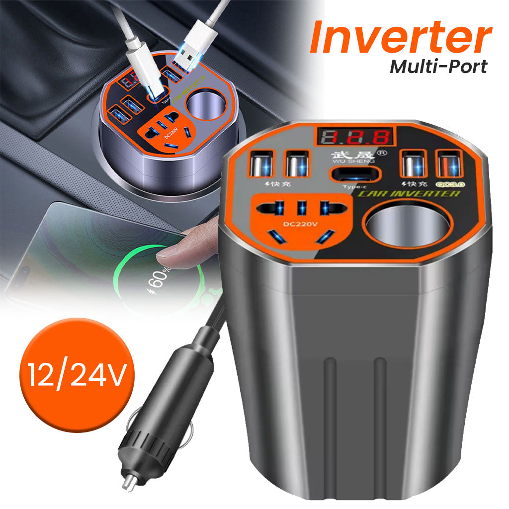 Onduleur de Voiture Haute Efficacité : 200W Compact & Puissant