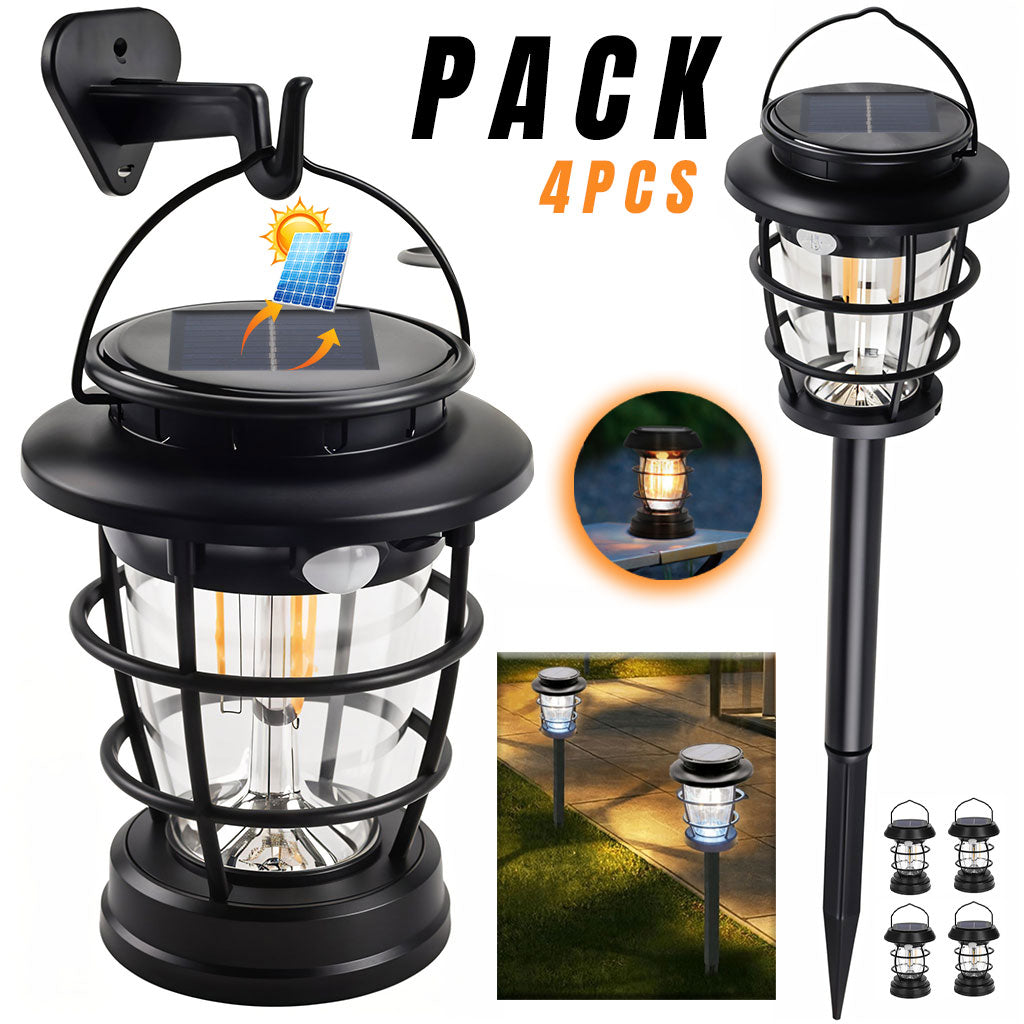Lampe Solaire PACK X 4 Extérieure 3-en-1 : Éclairage Intelligent et Polyvalent