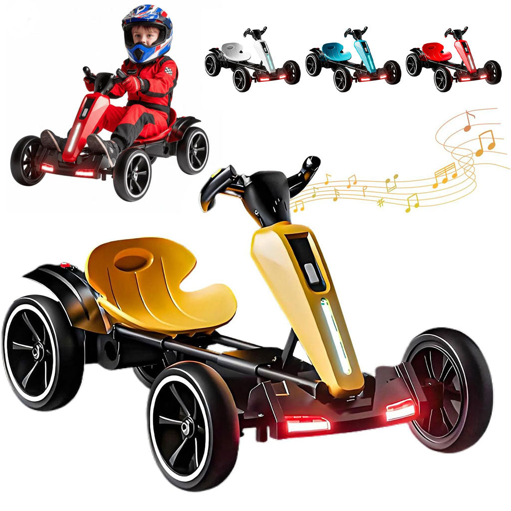 Kart Électrique Enfant 12V Pliable – LED, Musique & Contrôle Intelligent