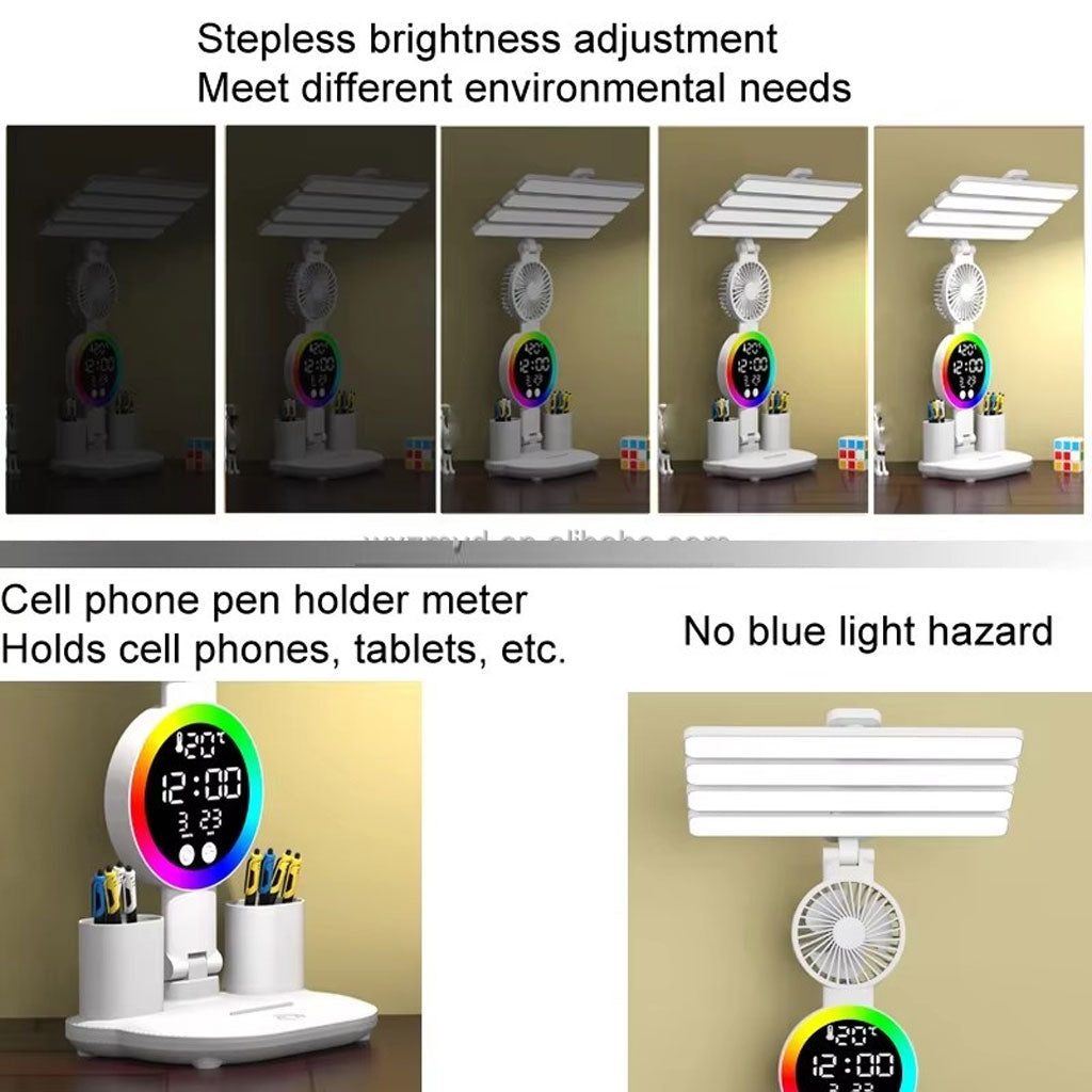 Lampe de Bureau LED avec Écran – Rechargeable et Éclairage Réglable