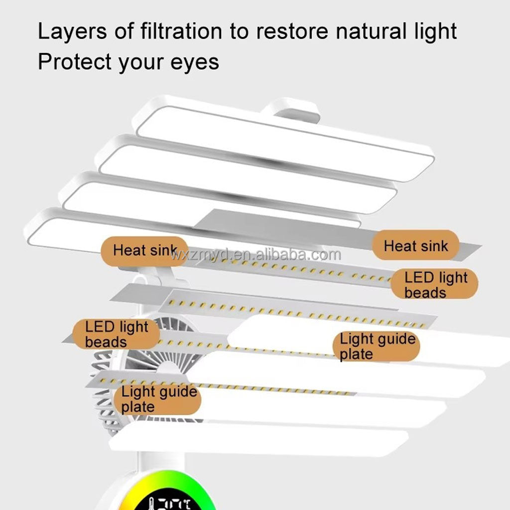 Lampe de Bureau LED avec Écran – Rechargeable et Éclairage Réglable