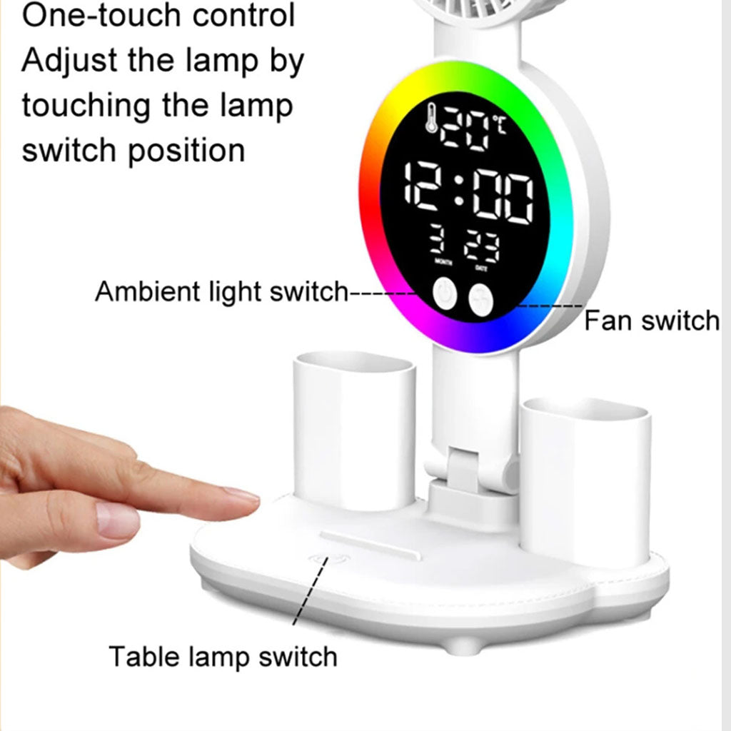 Lampe de Bureau LED avec Écran – Rechargeable et Éclairage Réglable