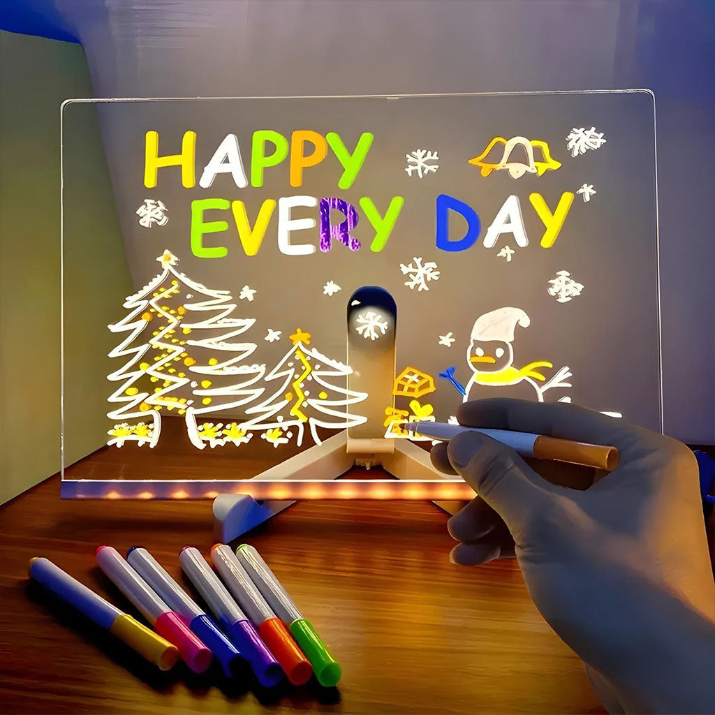 Tableau de Notes en Acrylique Lumineux : Planification et Créativité LED