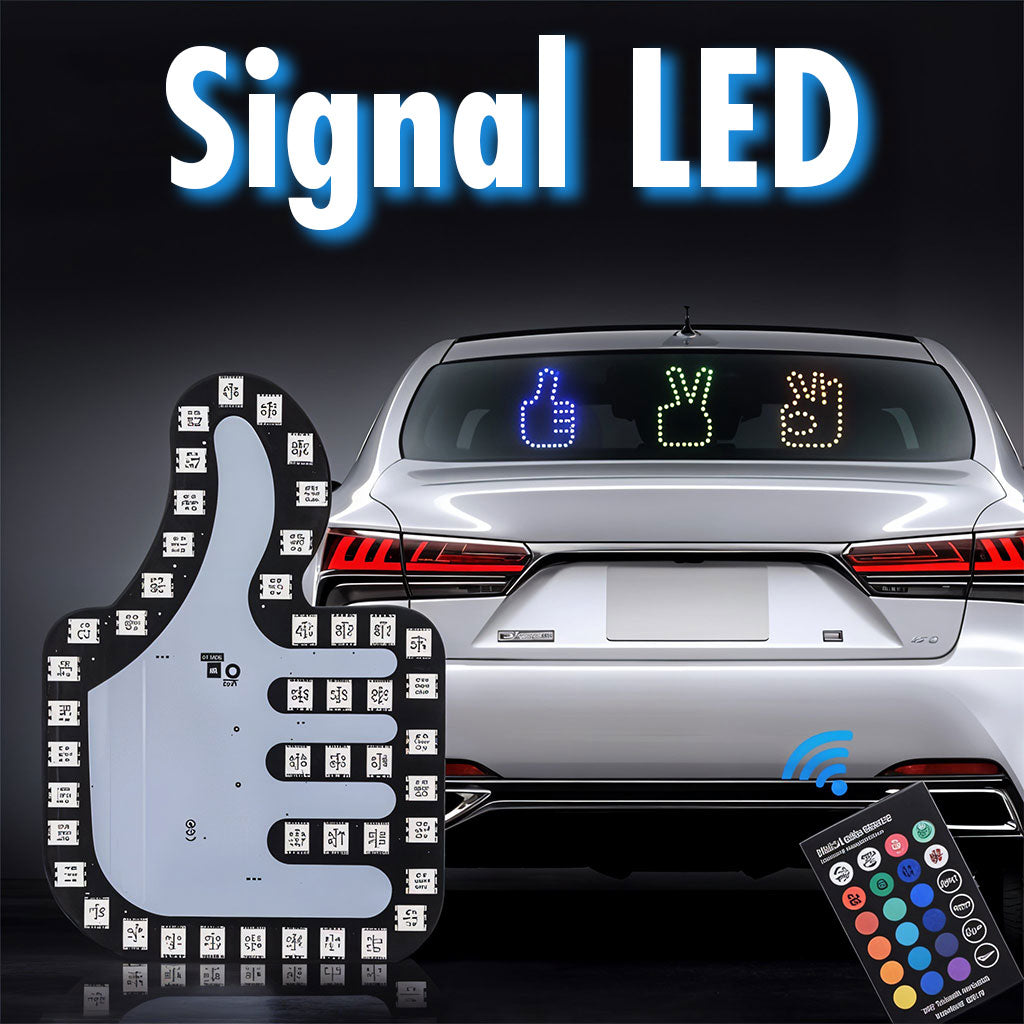 Feu Doigt LED Voiture USB Signal Lumineux Décoratif Universel pour Auto