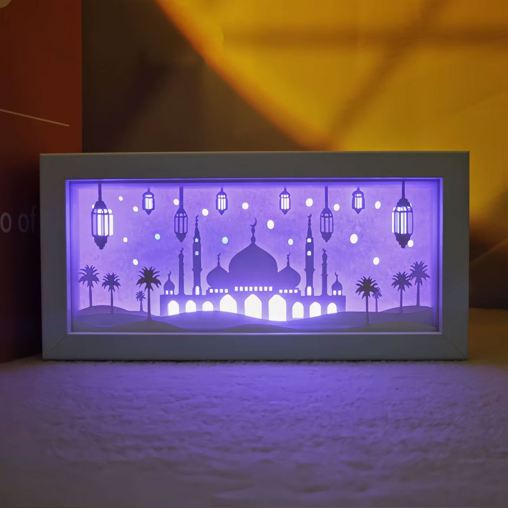 Lampe Décorative LED en Bois et Acrylique Artistique