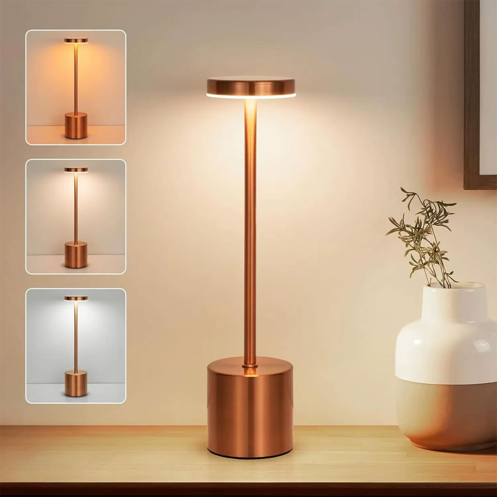 Lampe de Table Sans Fil LED : Design Épuré et Éclairage Personnalisé