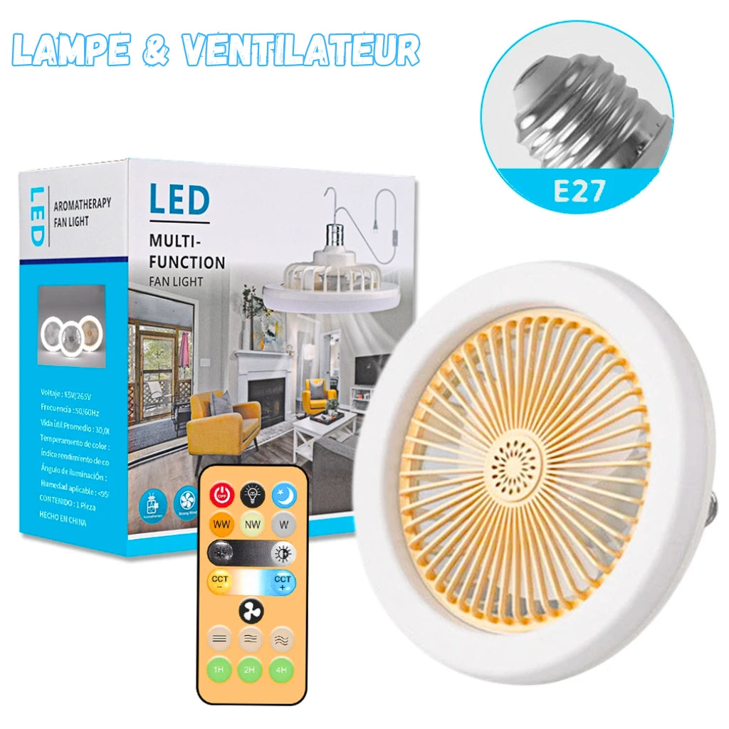 Ventilateur de Plafond LED 2-en-1 Design