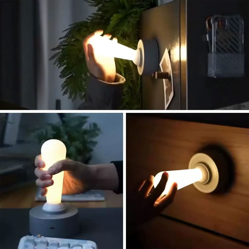 Applique Murale et Lampe de Bureau Sans Fil : L'Éclairage LED 2-en-1 Polyvalent et Nomade
