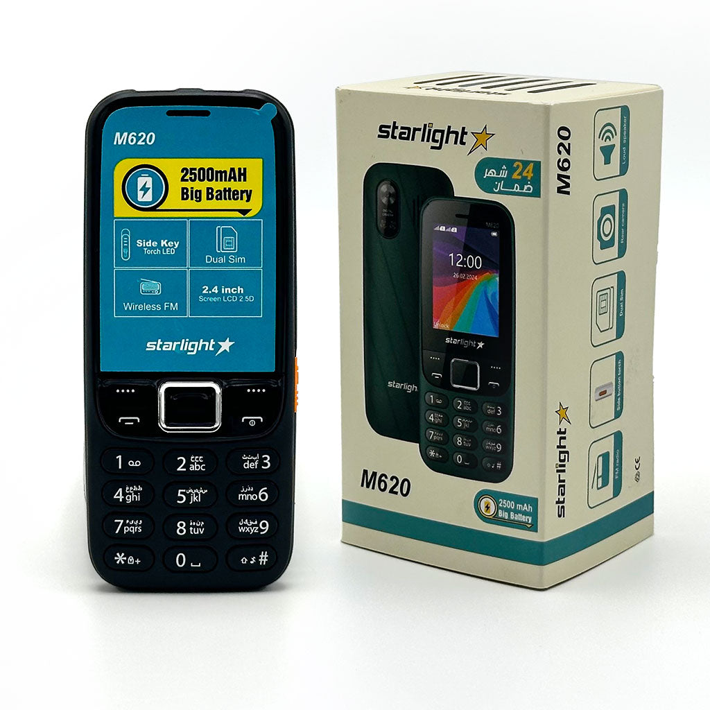Téléphone Starlight M620 Dual SIM – Simple et longue autonomie 2500 mAh