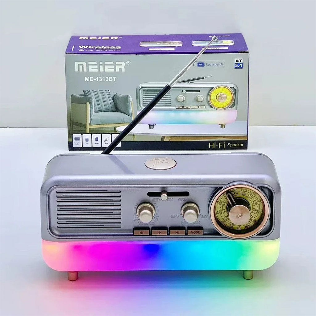Radio Multi-Source avec Éclairage Ambiant : Nostalgie et Modernité