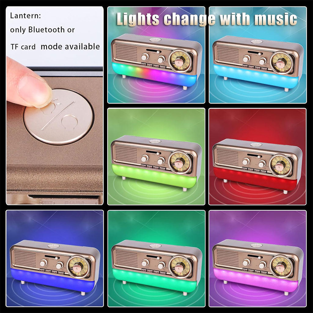 Radio Multi-Source avec Éclairage Ambiant : Nostalgie et Modernité