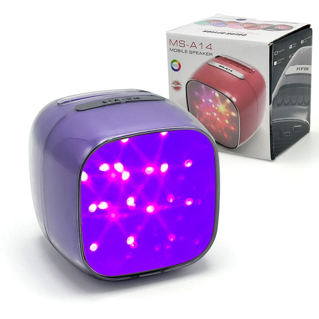 Haut-parleur Nomade Bluetooth MS-A14 avec Éclairage LED Multicolore et Basses Renforcées