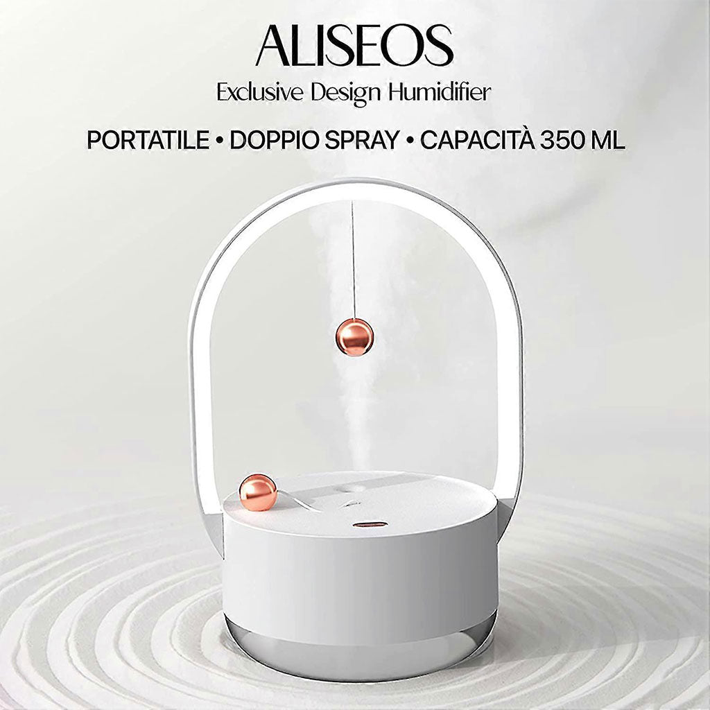 Mini Humidificateur Portable 350 ml USB avec Batterie Rechargeable LED et Arrêt Automatique