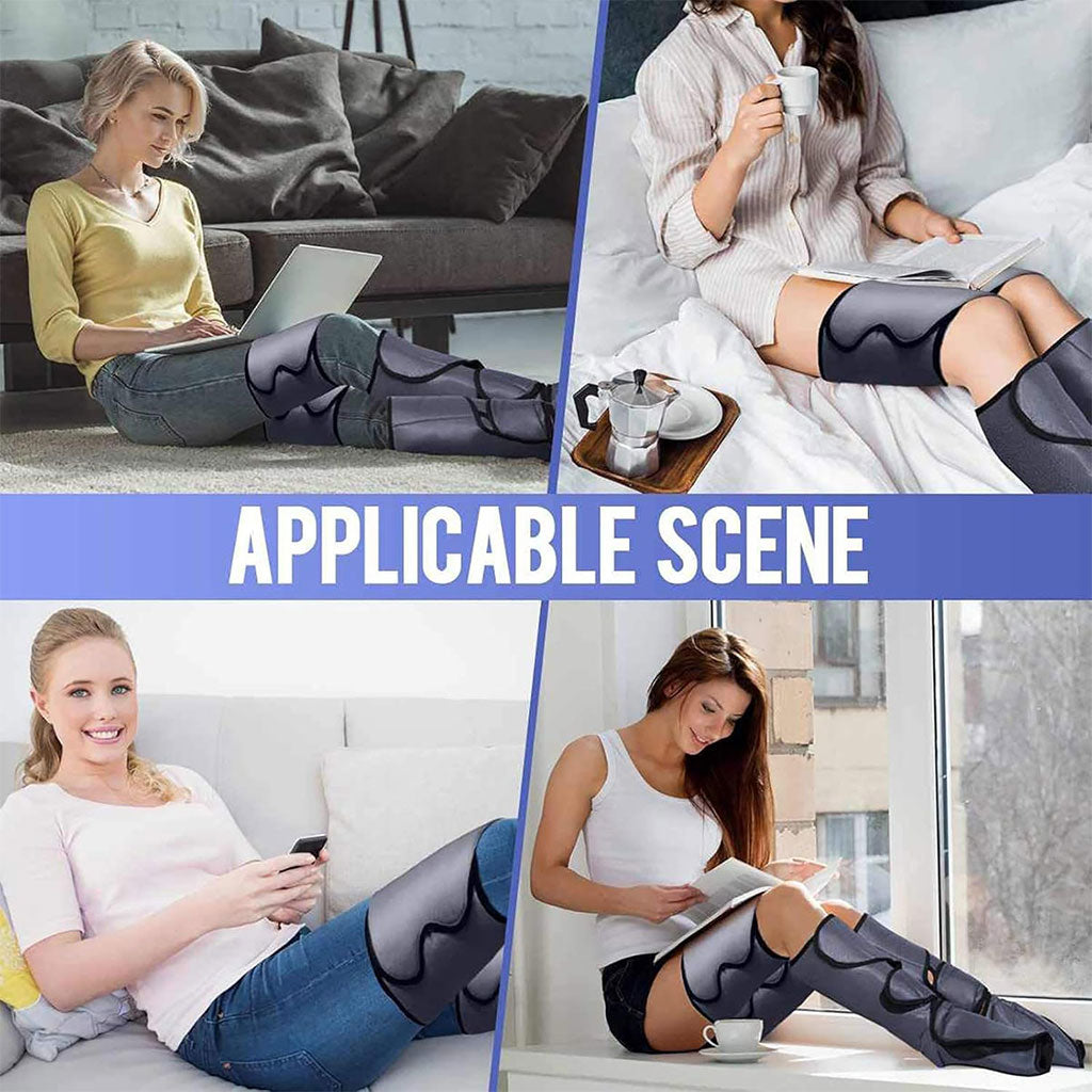 Appareil de Massage Jambes et Pieds Elikliv Pressothérapie Air Compression avec Chauffage et Télécommande