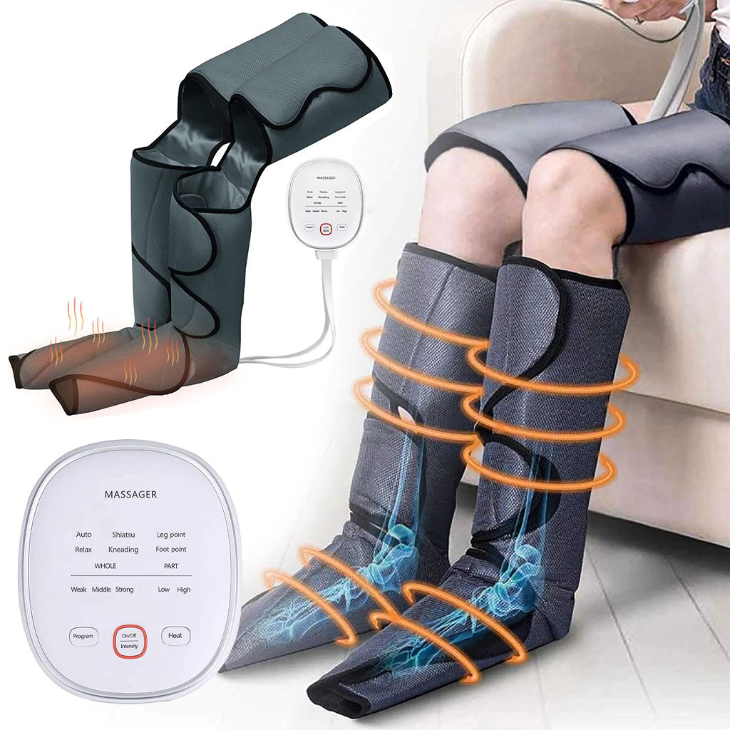 Appareil de Massage Jambes et Pieds Elikliv Pressothérapie Air Compression avec Chauffage et Télécommande