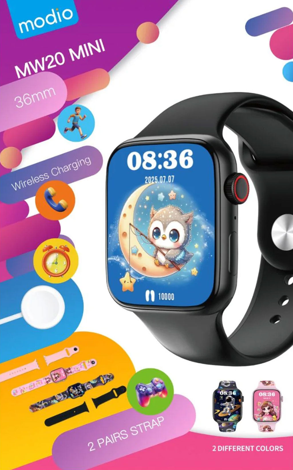 Montre Connectée Modio MW20 Mini : Élégance et Technologie au Poignet