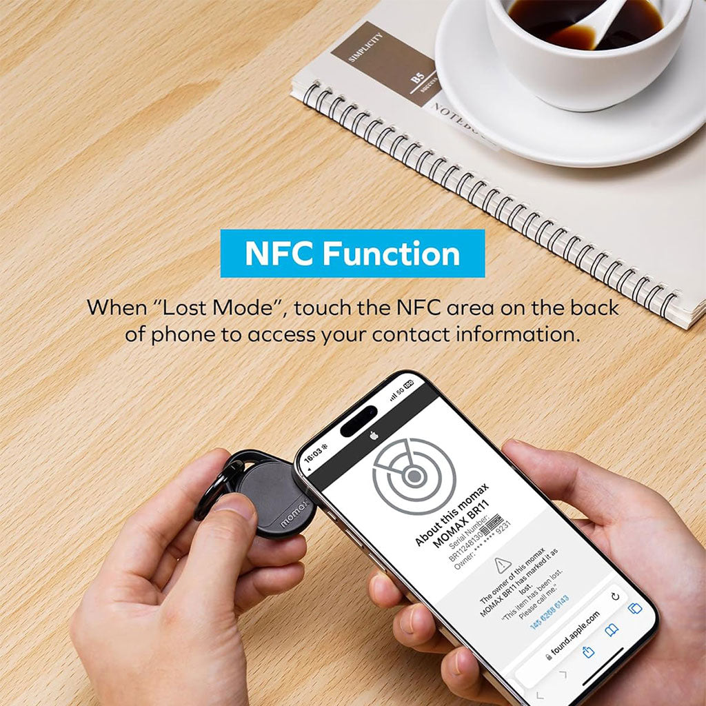 Momax Tracker Tag – Traceur Intelligent Compatible Apple Find My