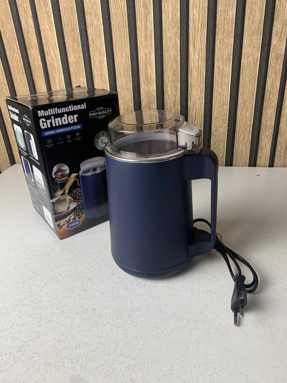 Moulin Électrique 300W Inox Multi-Usage Rapide
