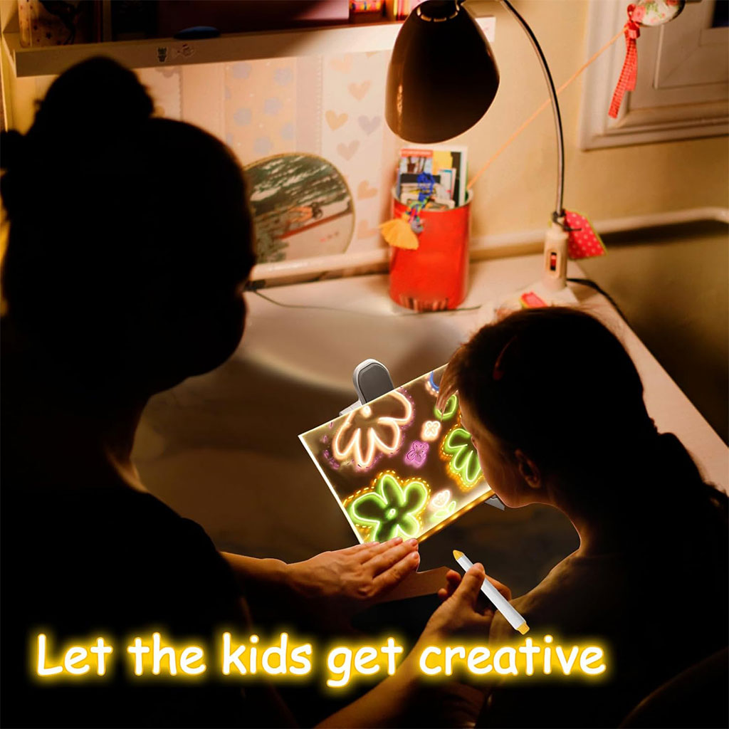 Tableau à Dessin LED Multicolore : Créez et Illuminez vos Messages et Dessins