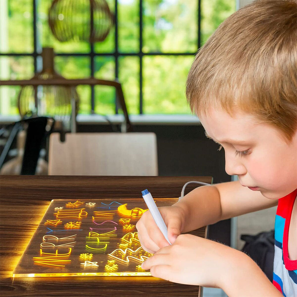Tableau à Dessin LED Multicolore : Créez et Illuminez vos Messages et Dessins