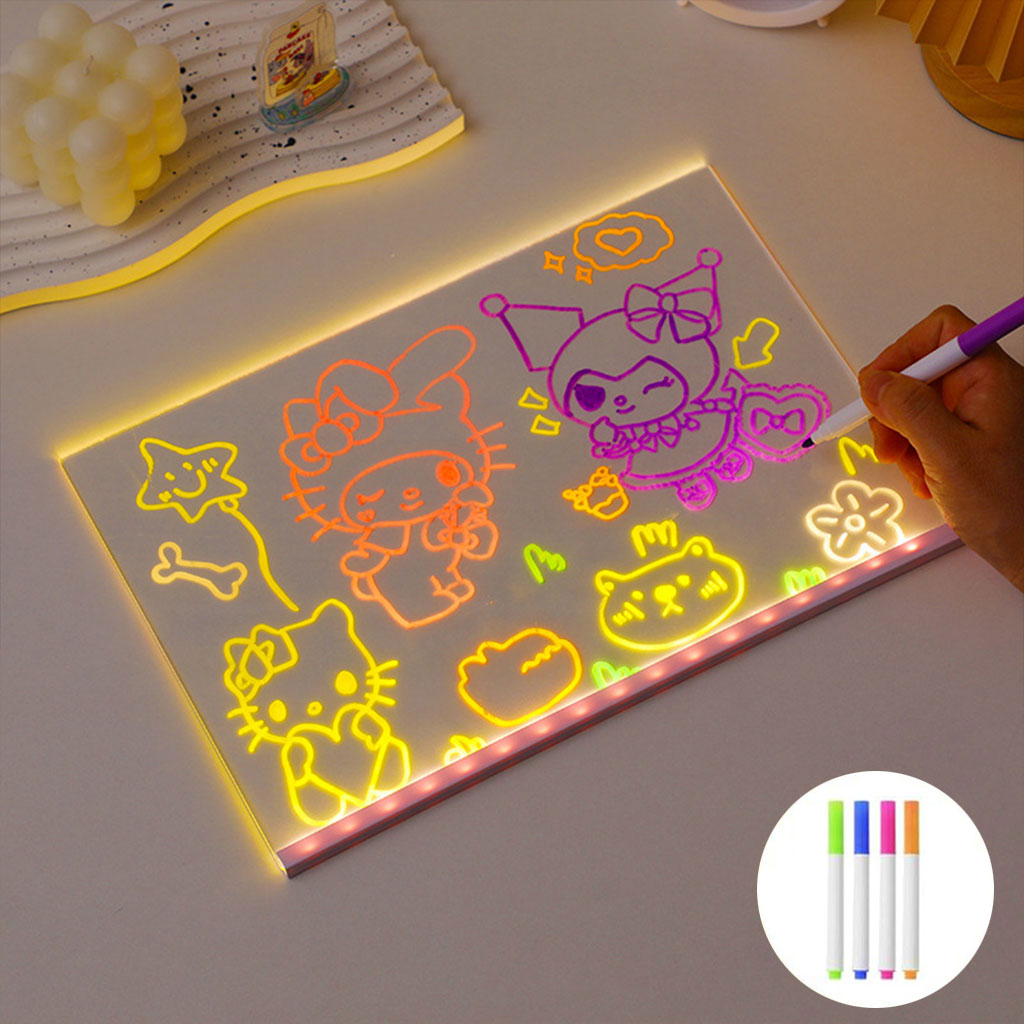 Tableau à Dessin LED Multicolore : Créez et Illuminez vos Messages et Dessins